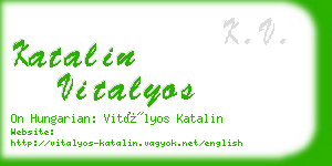 katalin vitalyos business card